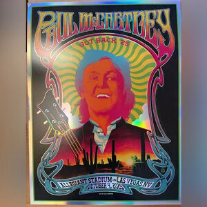 Paul McCartney Got Back 2025 Las Vegas Poster Original | Mostly Mint Condition